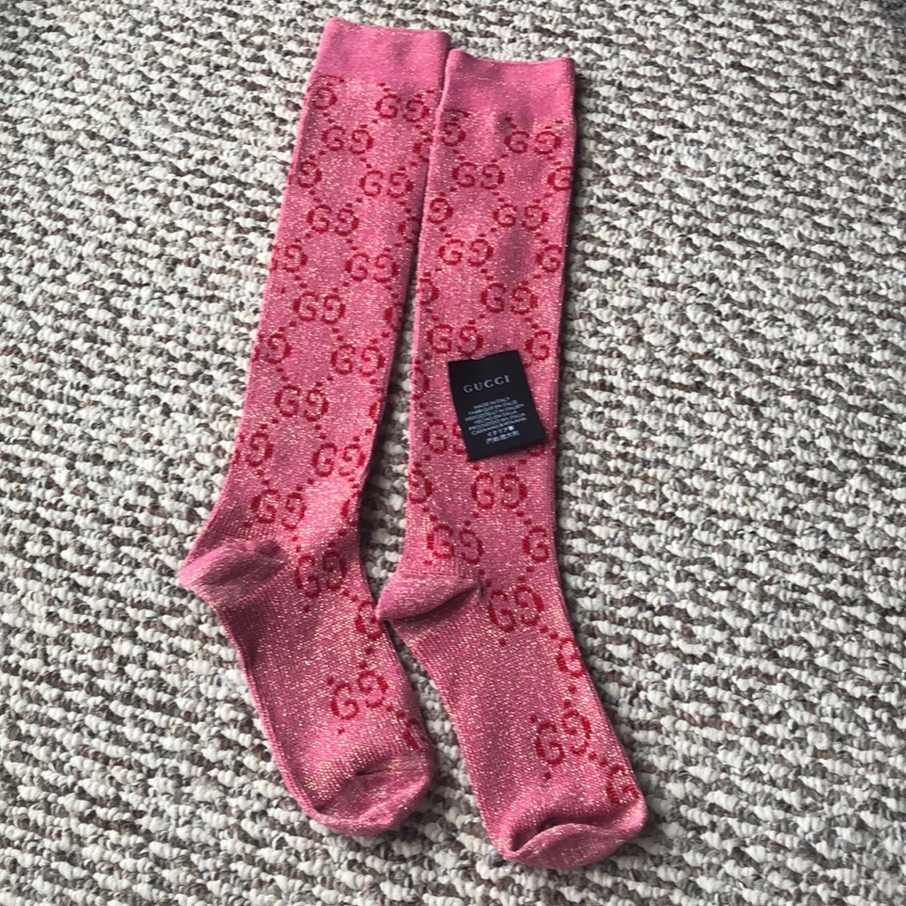 Gucci GG pink lured socks